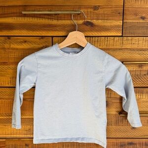 Zara Boys Classic Light Blue Kids Long Sleeve Shirt